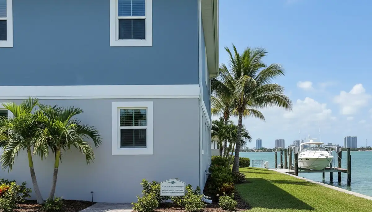Freshly painted Clearwater FL home exterior showing smooth, durable finish by professional house painters