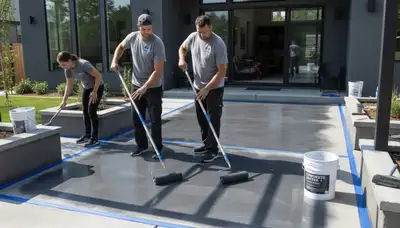 Professional concrete staining for patios and driveways in Clearwater, FL by expert painters