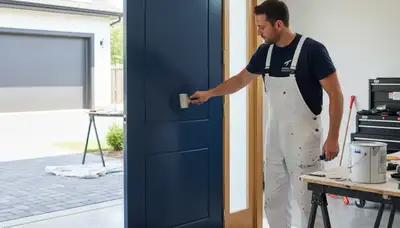 Professional door painting and refinishing in Clearwater, FL for durable coastal home finishes