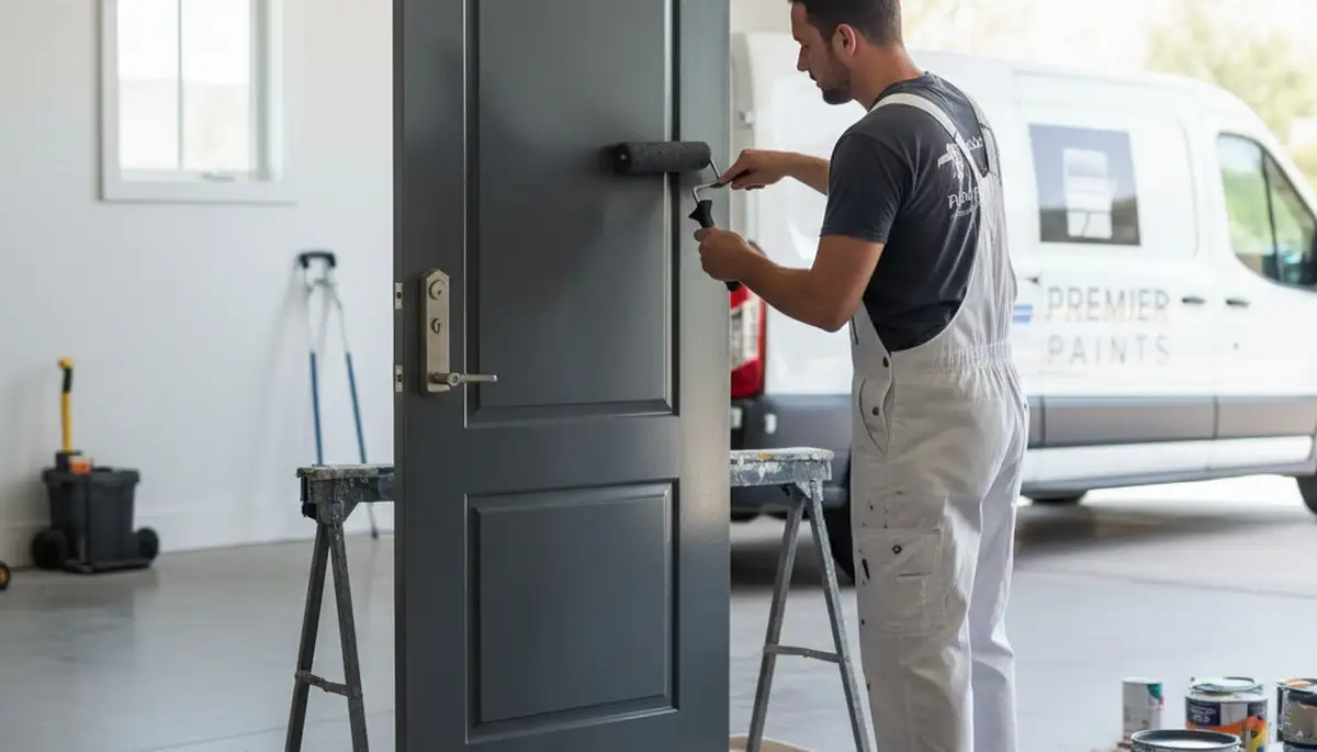 Professional door painting in Clearwater, FL with durable coastal finish by expert painters