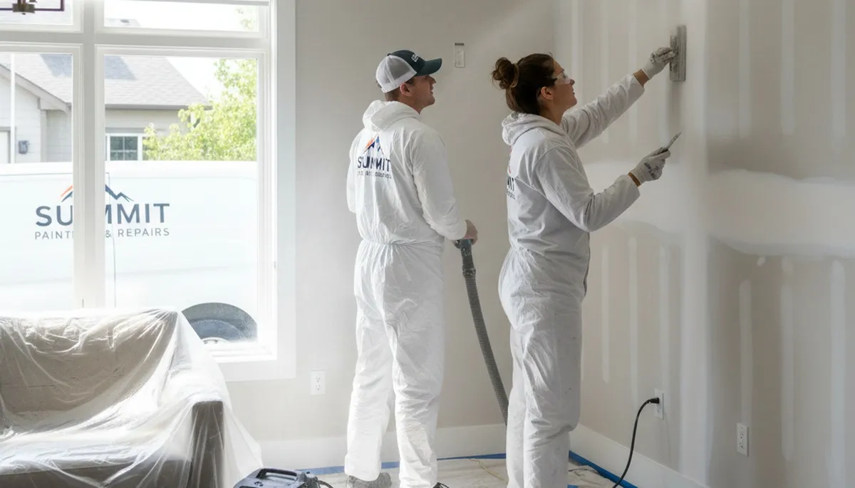 Professional drywall repair and wall restoration in Clearwater, FL home by expert painters