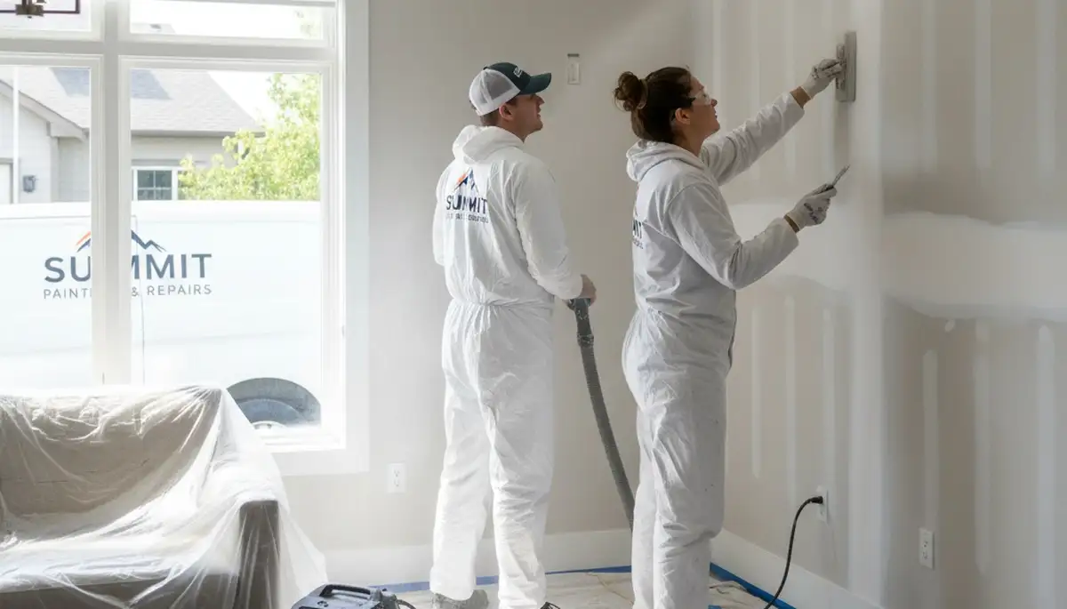 Professional drywall repair and wall restoration in Clearwater, FL home by expert painters