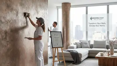 Faux painting on Clearwater FL coastal home wall with custom decorative finish by local painters