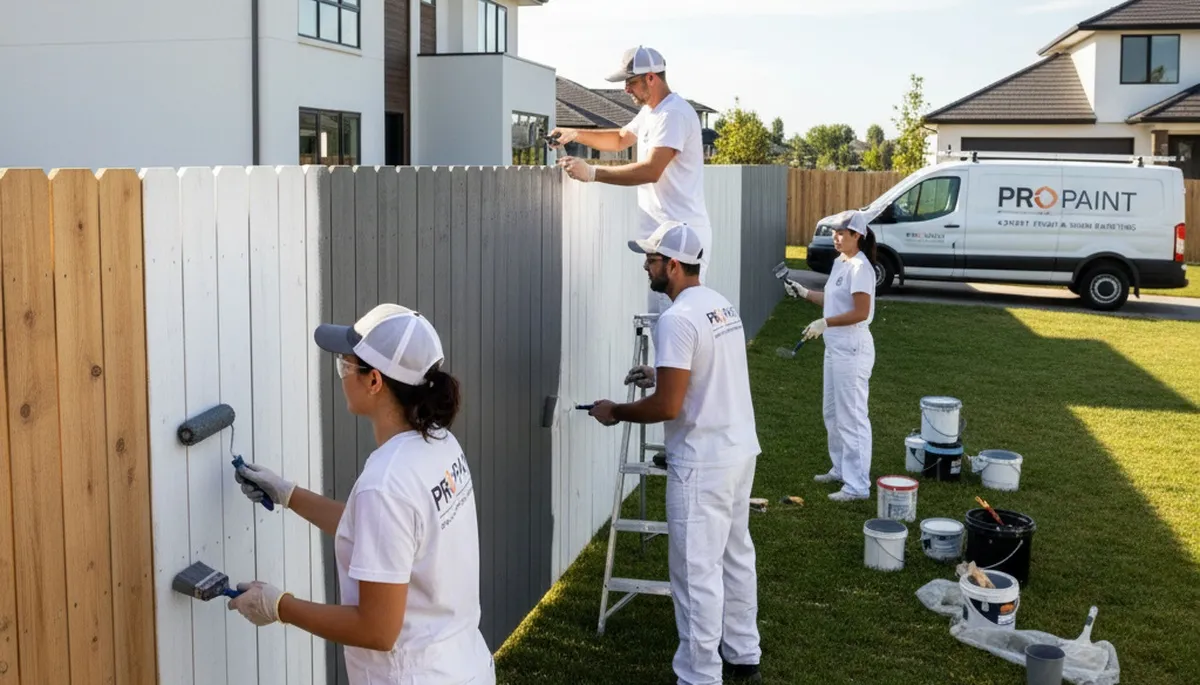 Professional fence painting in Clearwater FL with durable coastal finishes for sun and salt protection