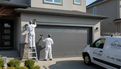 Professional garage door painting in Clearwater FL for coastal homes with durable exterior finish