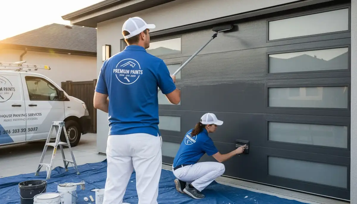 Professional garage door painting in Clearwater FL by expert house painters for lasting curb appeal
