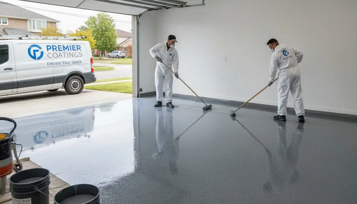 Professional garage floor epoxy coating in Clearwater FL by local painting experts