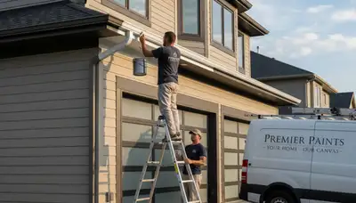 Professional gutter painting on coastal home in Clearwater, FL by expert house painters