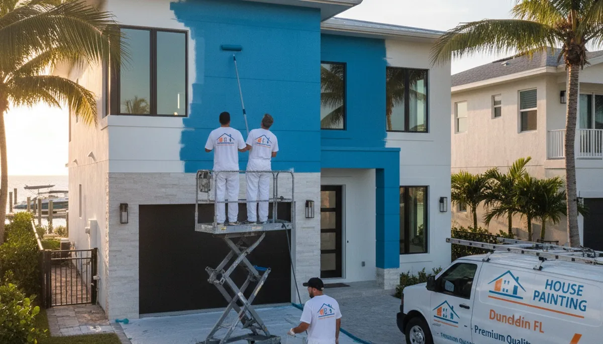 Professional house painters enhancing home exterior in Clearwater, FL
