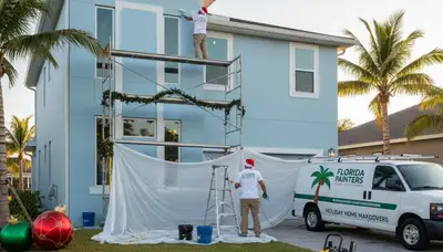 House painting service in Clearwater, FL by PaintingClearwaterFL.com for residential exterior projects