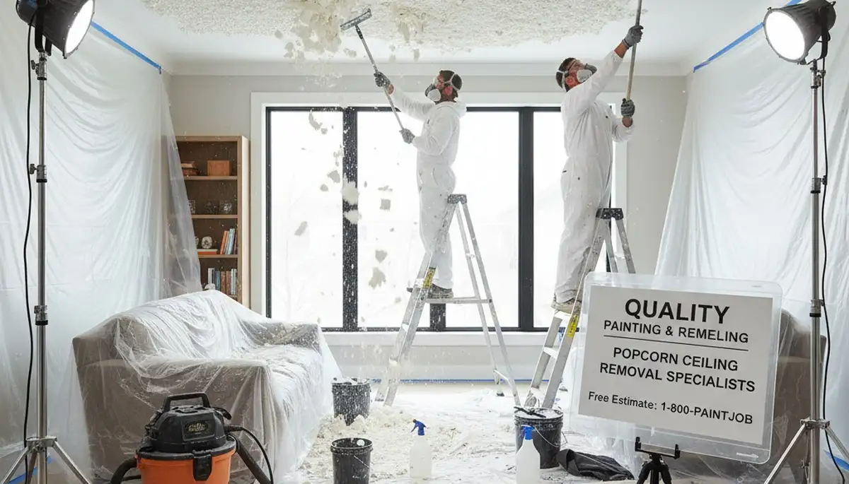 Professional popcorn ceiling removal and refinishing in Clearwater, FL home interior