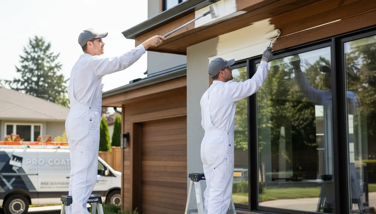 Professional trim and fascia painting on Clearwater FL home by expert house painters