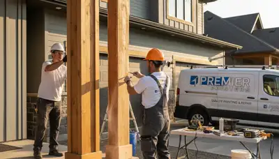 Wood rot repair on home siding by professional painters in Clearwater, FL